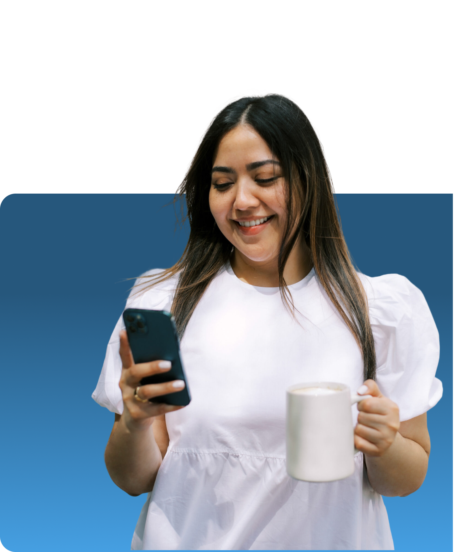 woman in furry pink coat winking